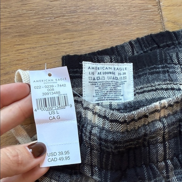 American Eagle Outfitters Black and White Lounge Pants - Picture 2 of 4